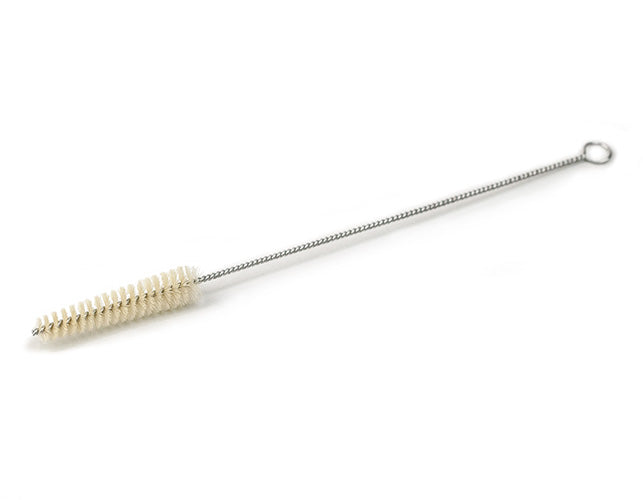 A soft-bristled mouthpiece brush for cleaning oboe and french horn mouthpieces.