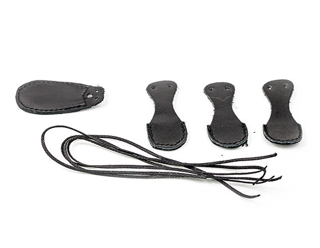 Set of 4 leather valve lever protectors for French horn