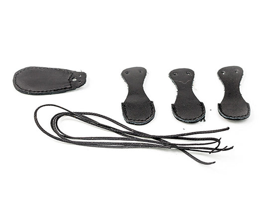 Set of 4 leather valve lever protectors for French horn