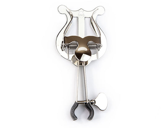 Small music lyre for holding trumpet sheet music.