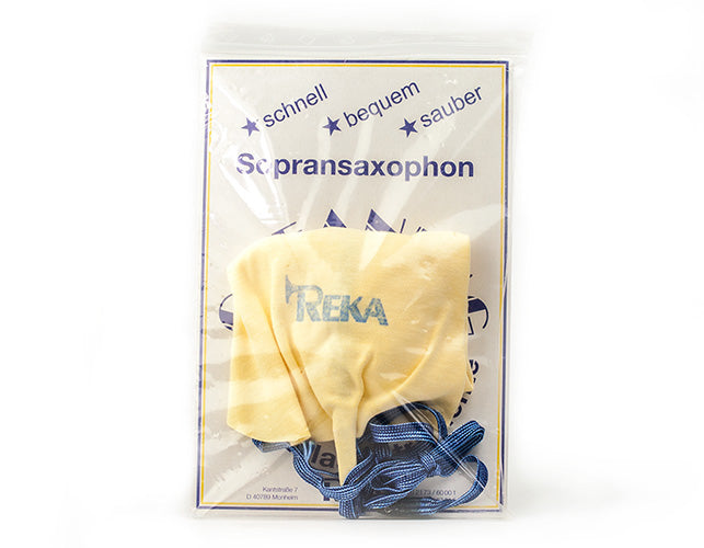 REKA Cleaning Set for soprano saxophone, including cleaning tools.