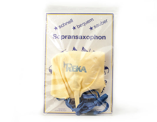 REKA Cleaning Set for soprano saxophone, including cleaning tools.