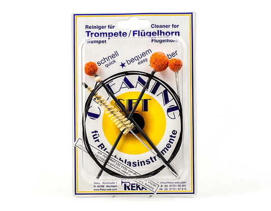 REKA cleaning set for trumpet, cornet and flugelhorn – includes brushes, swabs and polishing cloths
