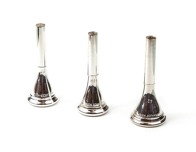 Close-up of Alexander French horn mouthpiece