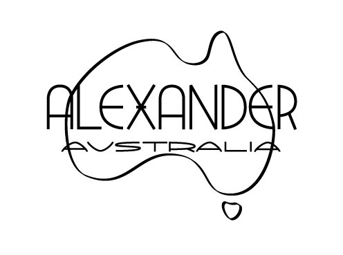 Logo of Alexander Australia with a stylized map of Australia outline.