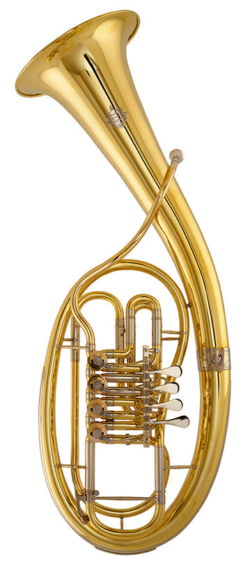 Alexander Model 108 horn, premium brass instrument inspired by Wagner‑tuba design.