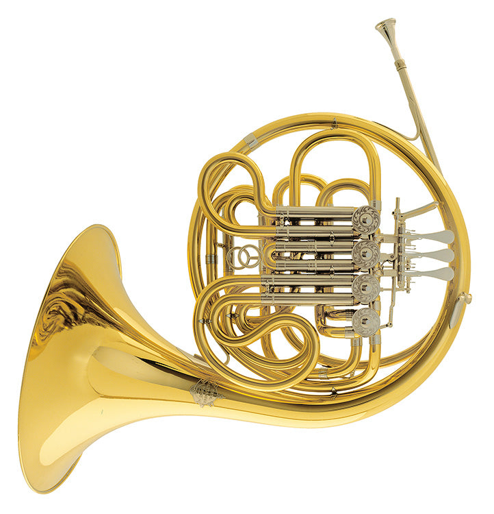 Alexander Model 503 double French horn, premium brass instrument.